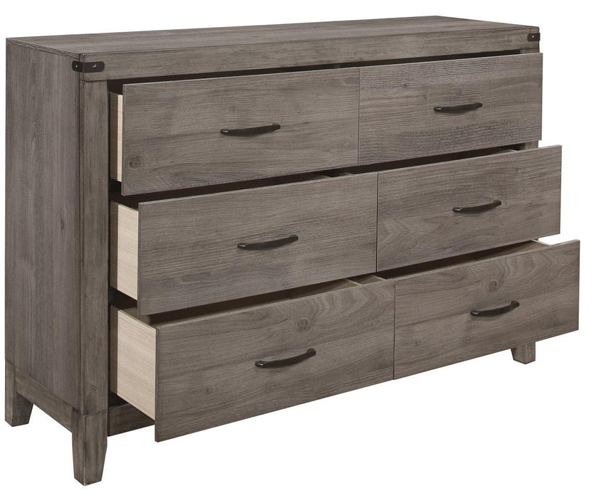 Homelegance Woodrow 6 Drawer Dresser in Gray 2042-5 - Premium Dresser from Homelegance (Titan Warehouse) - Just $409.50! Shop now at Furniture Wholesale Plus  We are the best furniture store in Nashville, Hendersonville, Goodlettsville, Madison, Antioch, Mount Juliet, Lebanon, Gallatin, Springfield, Murfreesboro, Franklin, Brentwood