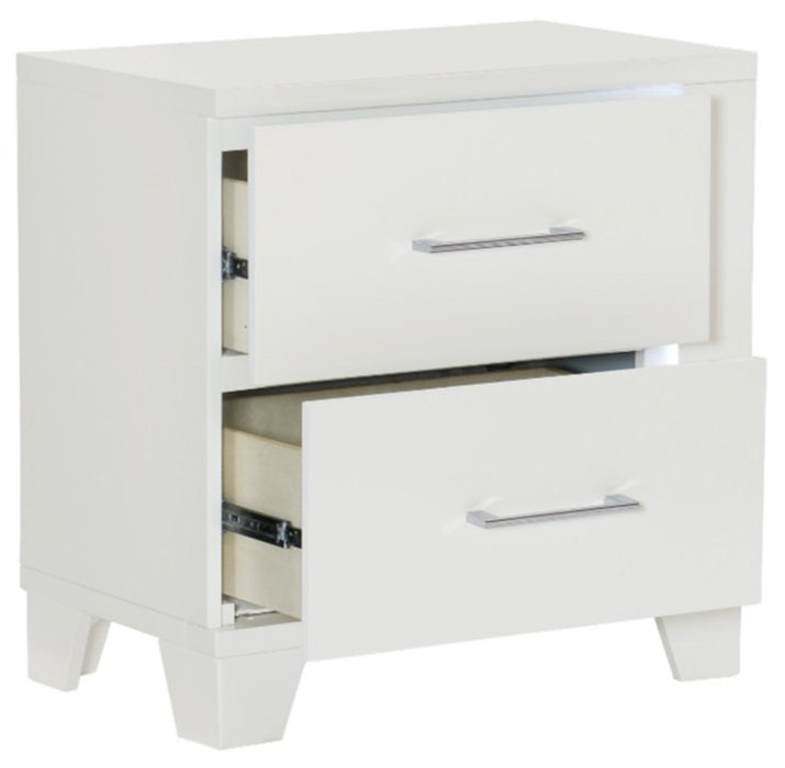 Homelegance Kerren Nightstand in White 1678W-4 - Premium Nightstand from Homelegance (Titan Warehouse) - Just $290.55! Shop now at Furniture Wholesale Plus  We are the best furniture store in Nashville, Hendersonville, Goodlettsville, Madison, Antioch, Mount Juliet, Lebanon, Gallatin, Springfield, Murfreesboro, Franklin, Brentwood