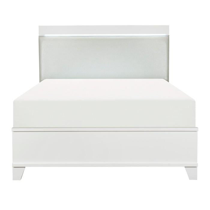 Homelegance Kerren King Platform Bed in White 1678WK-1EK* - Premium Bed from Homelegance (Titan Warehouse) - Just $661.05! Shop now at Furniture Wholesale Plus  We are the best furniture store in Nashville, Hendersonville, Goodlettsville, Madison, Antioch, Mount Juliet, Lebanon, Gallatin, Springfield, Murfreesboro, Franklin, Brentwood