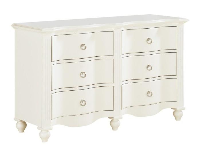 Homelegance Meghan 6 Drawer Dresser in White 2058WH-5 - Premium Dresser from Homelegance (Titan Warehouse) - Just $585! Shop now at Furniture Wholesale Plus  We are the best furniture store in Nashville, Hendersonville, Goodlettsville, Madison, Antioch, Mount Juliet, Lebanon, Gallatin, Springfield, Murfreesboro, Franklin, Brentwood