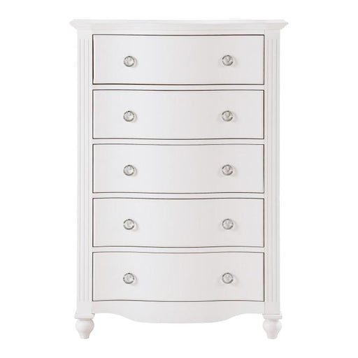 Homelegance Meghan 5 Drawer Chest in White 2058WH-9 - Premium Chest from Homelegance (Titan Warehouse) - Just $633.75! Shop now at Furniture Wholesale Plus  We are the best furniture store in Nashville, Hendersonville, Goodlettsville, Madison, Antioch, Mount Juliet, Lebanon, Gallatin, Springfield, Murfreesboro, Franklin, Brentwood