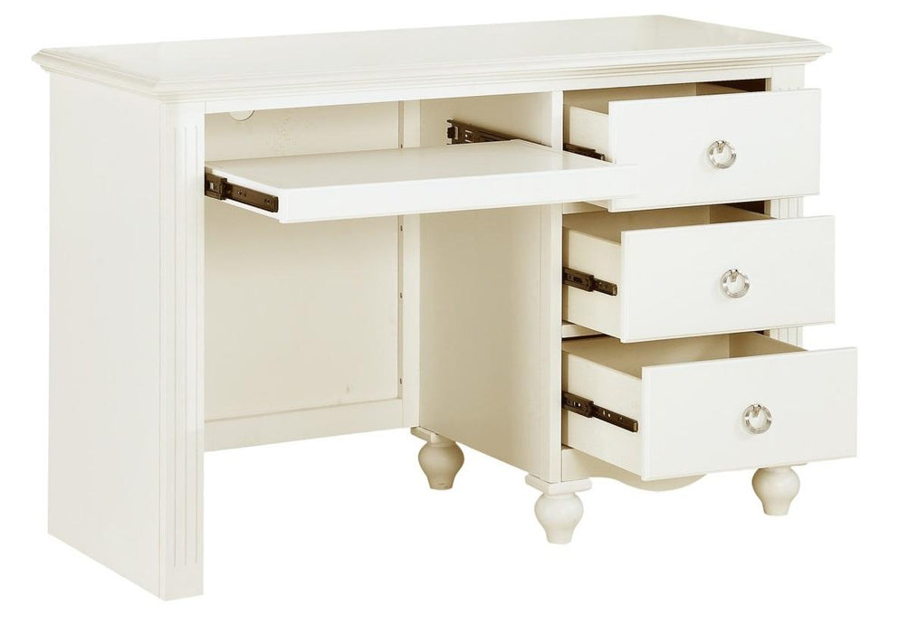 Homelegance Meghan 3 Drawer Writing Desk in White 2058WH-15 - Premium Writing Desk from Homelegance (Titan Warehouse) - Just $544.05! Shop now at Furniture Wholesale Plus  We are the best furniture store in Nashville, Hendersonville, Goodlettsville, Madison, Antioch, Mount Juliet, Lebanon, Gallatin, Springfield, Murfreesboro, Franklin, Brentwood