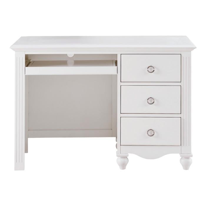 Homelegance Meghan 3 Drawer Writing Desk in White 2058WH-15 - Premium Writing Desk from Homelegance (Titan Warehouse) - Just $544.05! Shop now at Furniture Wholesale Plus  We are the best furniture store in Nashville, Hendersonville, Goodlettsville, Madison, Antioch, Mount Juliet, Lebanon, Gallatin, Springfield, Murfreesboro, Franklin, Brentwood