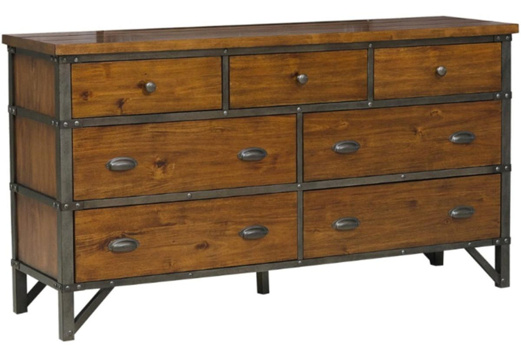 Homelegance Holverson Dresser in Rustic Brown & Gunmetal 1715-5 - Premium Dresser from Homelegance (Titan Warehouse) - Just $772.20! Shop now at Furniture Wholesale Plus  We are the best furniture store in Nashville, Hendersonville, Goodlettsville, Madison, Antioch, Mount Juliet, Lebanon, Gallatin, Springfield, Murfreesboro, Franklin, Brentwood