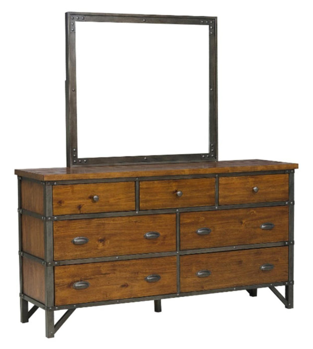 Homelegance Holverson Dresser in Rustic Brown & Gunmetal 1715-5 - Premium Dresser from Homelegance (Titan Warehouse) - Just $772.20! Shop now at Furniture Wholesale Plus  We are the best furniture store in Nashville, Hendersonville, Goodlettsville, Madison, Antioch, Mount Juliet, Lebanon, Gallatin, Springfield, Murfreesboro, Franklin, Brentwood