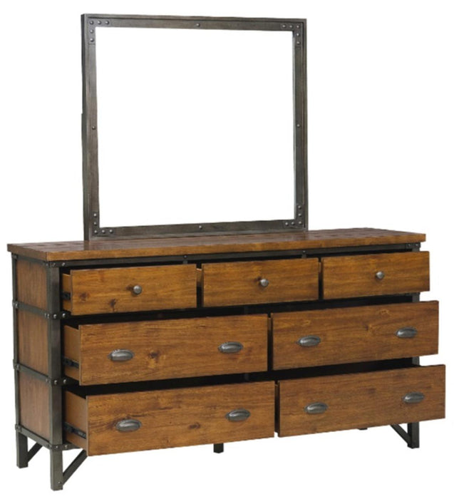 Homelegance Holverson Dresser in Rustic Brown & Gunmetal 1715-5 - Premium Dresser from Homelegance (Titan Warehouse) - Just $772.20! Shop now at Furniture Wholesale Plus  We are the best furniture store in Nashville, Hendersonville, Goodlettsville, Madison, Antioch, Mount Juliet, Lebanon, Gallatin, Springfield, Murfreesboro, Franklin, Brentwood