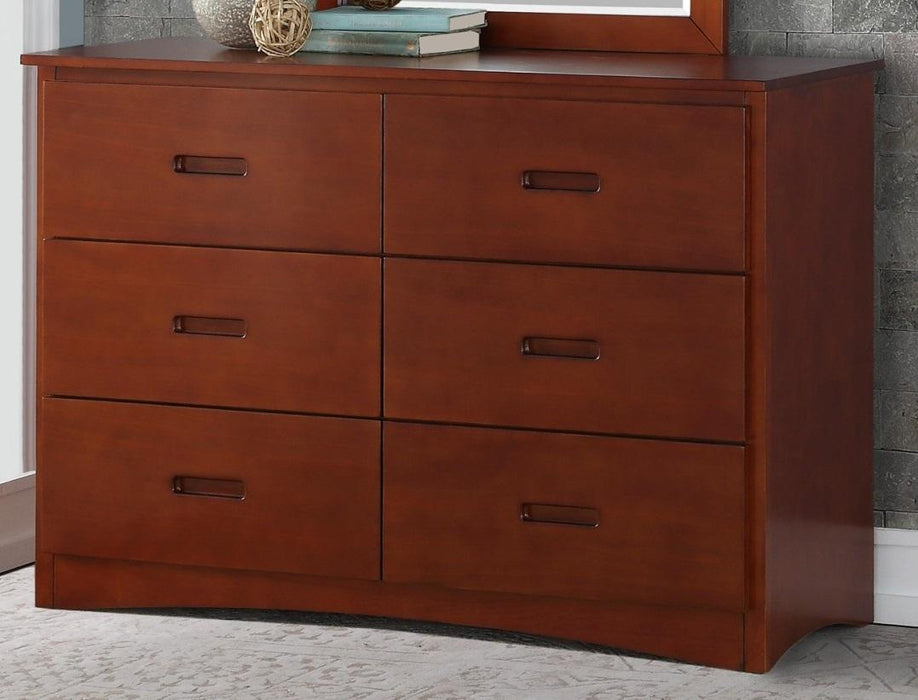 Homelegance Rowe 6 Drawer Dresser in Dark Cherry B2013DC-5 - Premium Dresser from Homelegance (Titan Warehouse) - Just $388.05! Shop now at Furniture Wholesale Plus  We are the best furniture store in Nashville, Hendersonville, Goodlettsville, Madison, Antioch, Mount Juliet, Lebanon, Gallatin, Springfield, Murfreesboro, Franklin, Brentwood