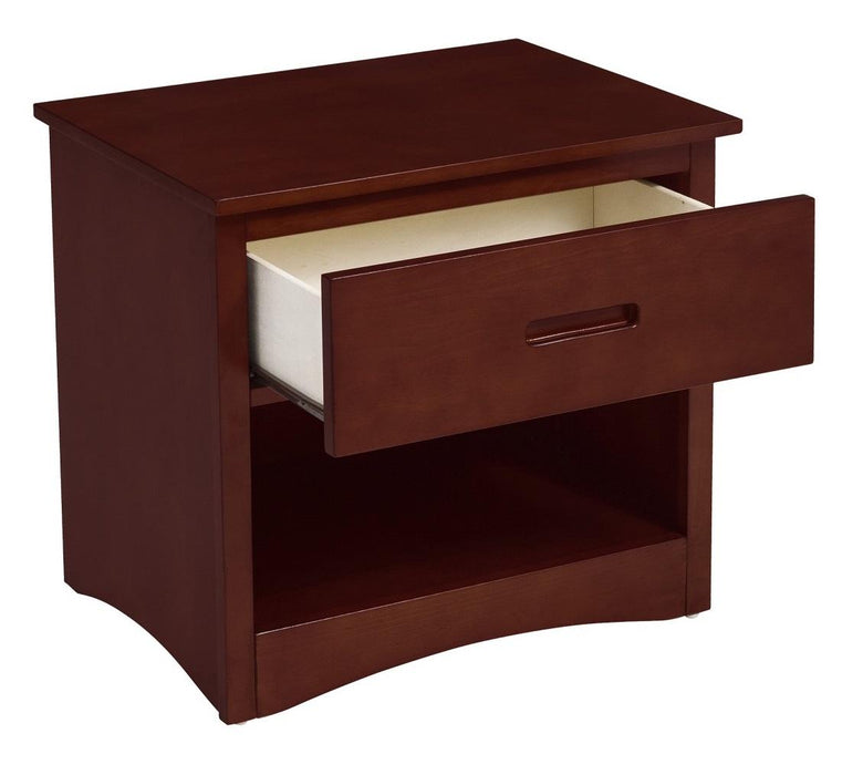 Homelegance Rowe 1 Drawer Night Stand in Dark Cherry B2013DC-4 - Premium Nightstand from Homelegance (Titan Warehouse) - Just $165.75! Shop now at Furniture Wholesale Plus  We are the best furniture store in Nashville, Hendersonville, Goodlettsville, Madison, Antioch, Mount Juliet, Lebanon, Gallatin, Springfield, Murfreesboro, Franklin, Brentwood