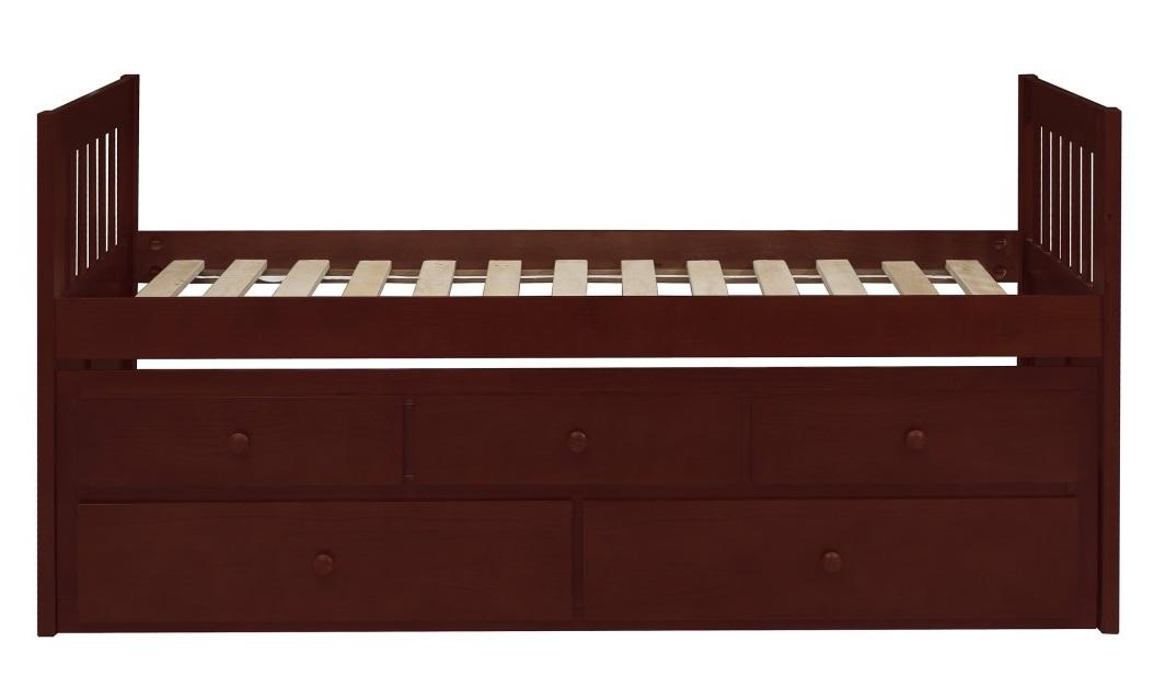 Homelegance Rowe Twin/Twin Trundle Bed w/ Two Storage Drawers in Dark Cherry B2013PRDC-1* - Premium Bed from Homelegance (Titan Warehouse) - Just $485.55! Shop now at Furniture Wholesale Plus  We are the best furniture store in Nashville, Hendersonville, Goodlettsville, Madison, Antioch, Mount Juliet, Lebanon, Gallatin, Springfield, Murfreesboro, Franklin, Brentwood