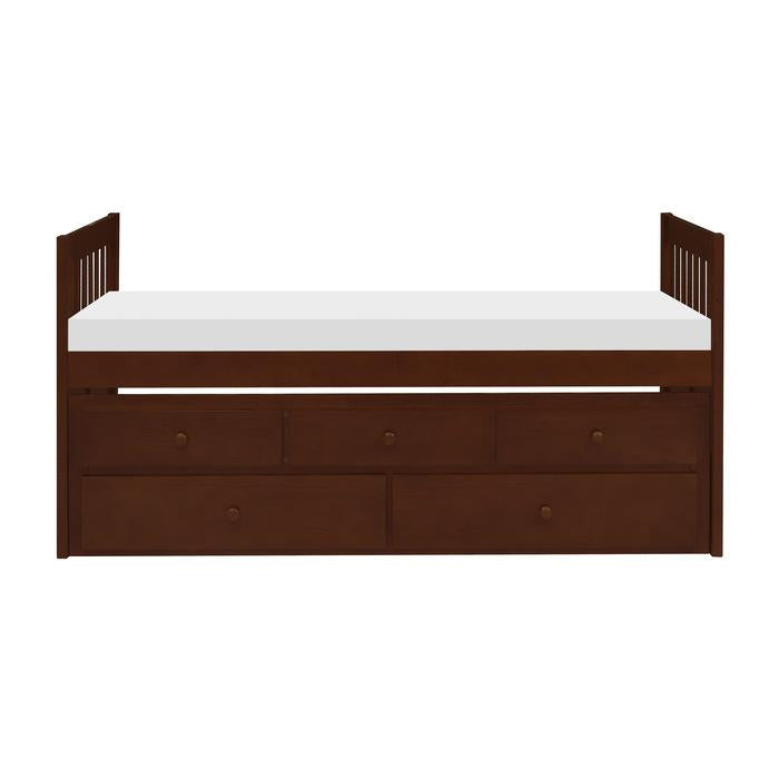 Homelegance Rowe Twin/Twin Trundle Bed w/ Two Storage Drawers in Dark Cherry B2013PRDC-1* - Premium Bed from Homelegance (Titan Warehouse) - Just $485.55! Shop now at Furniture Wholesale Plus  We are the best furniture store in Nashville, Hendersonville, Goodlettsville, Madison, Antioch, Mount Juliet, Lebanon, Gallatin, Springfield, Murfreesboro, Franklin, Brentwood