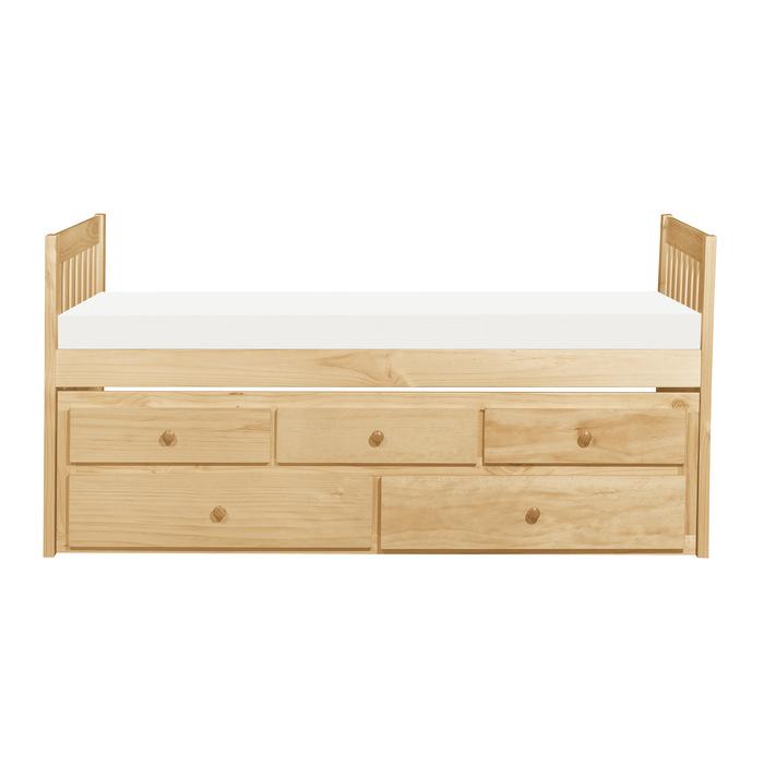 Homelegance Bartly Twin/Twin Trundle Bed w/ 2 Storage Drawers in Natural B2043PR-1* - Premium Bed from Homelegance (Titan Warehouse) - Just $485.55! Shop now at Furniture Wholesale Plus  We are the best furniture store in Nashville, Hendersonville, Goodlettsville, Madison, Antioch, Mount Juliet, Lebanon, Gallatin, Springfield, Murfreesboro, Franklin, Brentwood