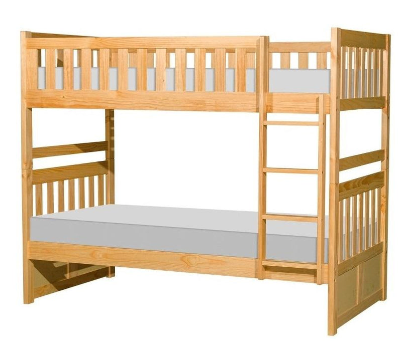 Homelegance Bartly Twin/Twin Bunk Bed in Natural B2043-1* - Premium Bed from Homelegance (Titan Warehouse) - Just $427.05! Shop now at Furniture Wholesale Plus  We are the best furniture store in Nashville, Hendersonville, Goodlettsville, Madison, Antioch, Mount Juliet, Lebanon, Gallatin, Springfield, Murfreesboro, Franklin, Brentwood