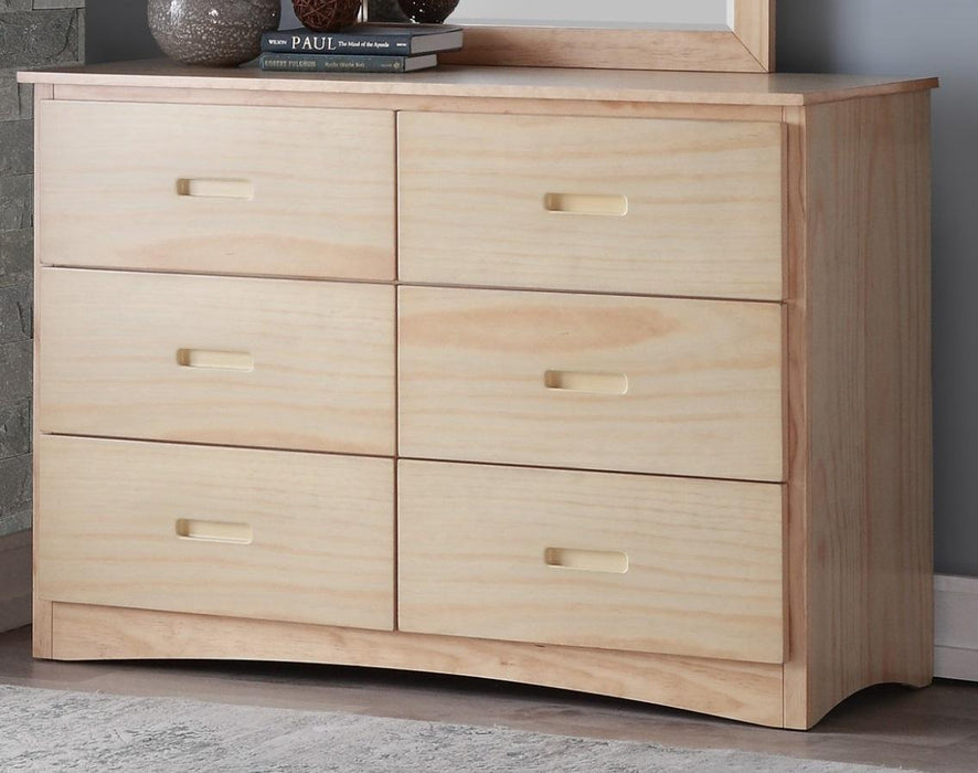 Homelegance Bartly 6 Drawer Dresser in Natural B2043-5 - Premium Dresser from Homelegance (Titan Warehouse) - Just $388.05! Shop now at Furniture Wholesale Plus  We are the best furniture store in Nashville, Hendersonville, Goodlettsville, Madison, Antioch, Mount Juliet, Lebanon, Gallatin, Springfield, Murfreesboro, Franklin, Brentwood