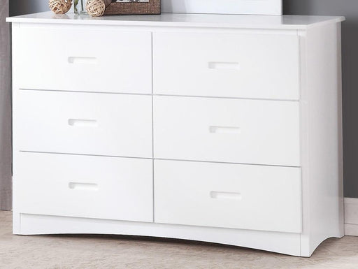 Homelegance Galen 6 Drawer Dresser in White B2053W-5 - Premium Dresser from Homelegance (Titan Warehouse) - Just $388.05! Shop now at Furniture Wholesale Plus  We are the best furniture store in Nashville, Hendersonville, Goodlettsville, Madison, Antioch, Mount Juliet, Lebanon, Gallatin, Springfield, Murfreesboro, Franklin, Brentwood