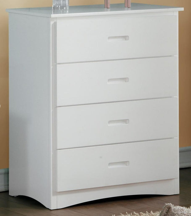 Homelegance Galen 4 Drawer Chest in White B2053W-9 - Premium Chest from Homelegance (Titan Warehouse) - Just $312! Shop now at Furniture Wholesale Plus  We are the best furniture store in Nashville, Hendersonville, Goodlettsville, Madison, Antioch, Mount Juliet, Lebanon, Gallatin, Springfield, Murfreesboro, Franklin, Brentwood