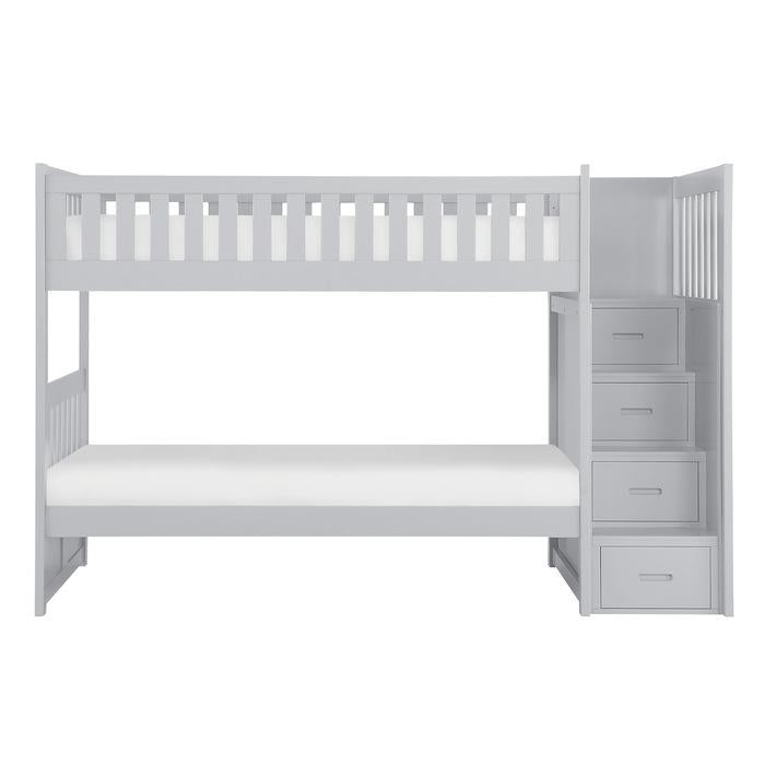 Homelegance Orion Bunk Bed w/ Reversible Step Storage and Storage Boxes in Gray B2063SB-1*T - Premium Bed from Homelegance (Titan Warehouse) - Just $914.55! Shop now at Furniture Wholesale Plus  We are the best furniture store in Nashville, Hendersonville, Goodlettsville, Madison, Antioch, Mount Juliet, Lebanon, Gallatin, Springfield, Murfreesboro, Franklin, Brentwood