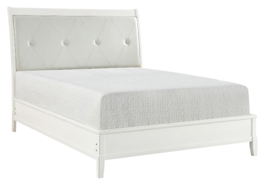 Homelegance Cotterill Queen Upholstered Sleigh Bed in Antique White 1730WW-1* - Premium Bed from Homelegance (Titan Warehouse) - Just $368.55! Shop now at Furniture Wholesale Plus  We are the best furniture store in Nashville, Hendersonville, Goodlettsville, Madison, Antioch, Mount Juliet, Lebanon, Gallatin, Springfield, Murfreesboro, Franklin, Brentwood