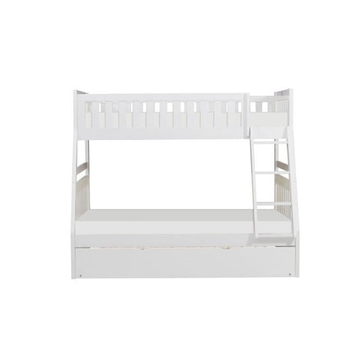 Homelegance Galen Twin/Full Bunk Bed w/ Twin Trundle in White B2053TFW-1*R - Premium Bed from Homelegance (Titan Warehouse) - Just $787.31! Shop now at Furniture Wholesale Plus  We are the best furniture store in Nashville, Hendersonville, Goodlettsville, Madison, Antioch, Mount Juliet, Lebanon, Gallatin, Springfield, Murfreesboro, Franklin, Brentwood