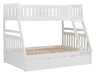 Homelegance Galen Twin/Full Bunk Bed w/ Twin Trundle in White B2053TFW-1*R - Premium Bed from Homelegance (Titan Warehouse) - Just $787.31! Shop now at Furniture Wholesale Plus  We are the best furniture store in Nashville, Hendersonville, Goodlettsville, Madison, Antioch, Mount Juliet, Lebanon, Gallatin, Springfield, Murfreesboro, Franklin, Brentwood