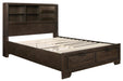 Homelegance Chesky King Bookcase Bed with Footboard Storage in Warm Espresso 1753K-1EK* - Premium Bed from Homelegance (Titan Warehouse) - Just $848.25! Shop now at Furniture Wholesale Plus  We are the best furniture store in Nashville, Hendersonville, Goodlettsville, Madison, Antioch, Mount Juliet, Lebanon, Gallatin, Springfield, Murfreesboro, Franklin, Brentwood