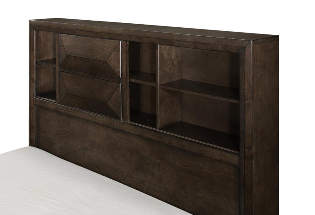 Homelegance Chesky King Bookcase Bed with Footboard Storage in Warm Espresso 1753K-1EK* - Premium Bed from Homelegance (Titan Warehouse) - Just $848.25! Shop now at Furniture Wholesale Plus  We are the best furniture store in Nashville, Hendersonville, Goodlettsville, Madison, Antioch, Mount Juliet, Lebanon, Gallatin, Springfield, Murfreesboro, Franklin, Brentwood