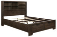 Homelegance Chesky Queen Bookcase Bed with Footboard Storage in Warm Espresso 1753-1* - Premium Bed from Homelegance (Titan Warehouse) - Just $707.85! Shop now at Furniture Wholesale Plus  We are the best furniture store in Nashville, Hendersonville, Goodlettsville, Madison, Antioch, Mount Juliet, Lebanon, Gallatin, Springfield, Murfreesboro, Franklin, Brentwood