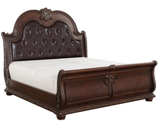 Homelegance Cavalier Queen Sleigh Bed in Dark Cherry 1757-1* - Premium Bed from Homelegance (Titan Warehouse) - Just $1070.55! Shop now at Furniture Wholesale Plus  We are the best furniture store in Nashville, Hendersonville, Goodlettsville, Madison, Antioch, Mount Juliet, Lebanon, Gallatin, Springfield, Murfreesboro, Franklin, Brentwood