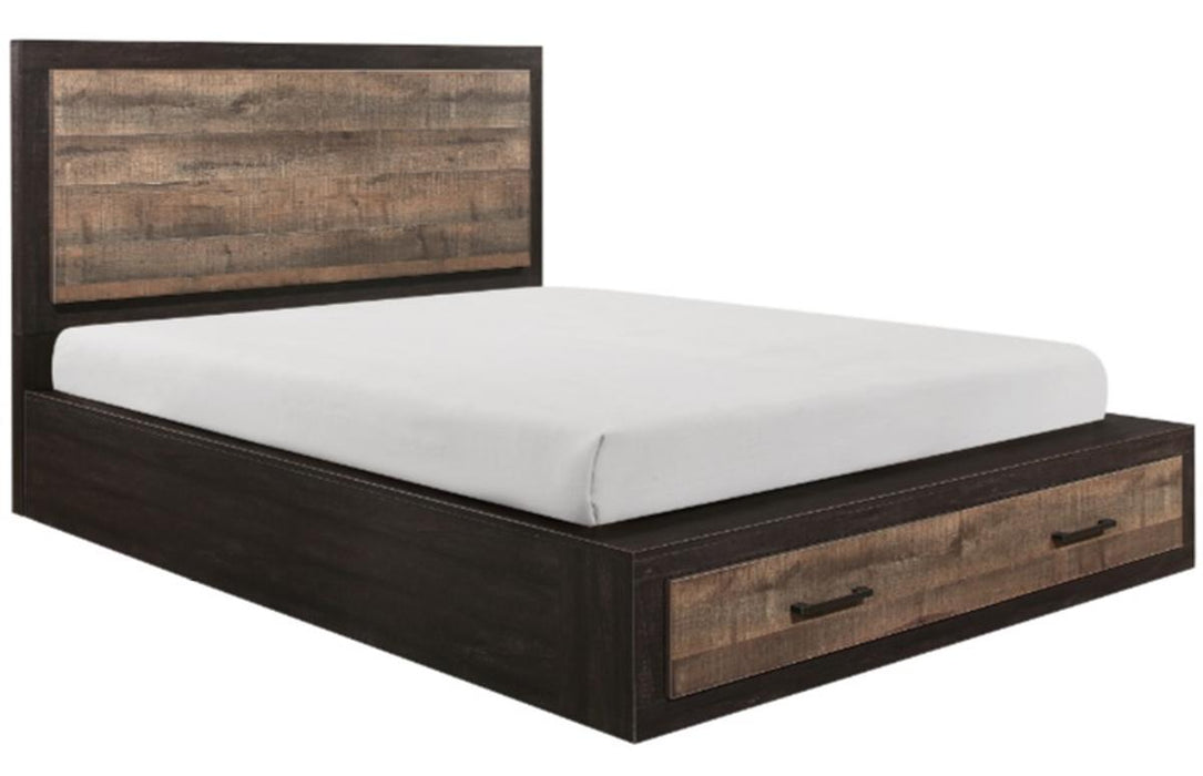 Homelegance Miter King Platform Bed with Footboard Storage in Rustin Mahogany & Dark Ebony 1762K-1EK* - Premium Bed from Homelegance (Titan Warehouse) - Just $705.90! Shop now at Furniture Wholesale Plus  We are the best furniture store in Nashville, Hendersonville, Goodlettsville, Madison, Antioch, Mount Juliet, Lebanon, Gallatin, Springfield, Murfreesboro, Franklin, Brentwood