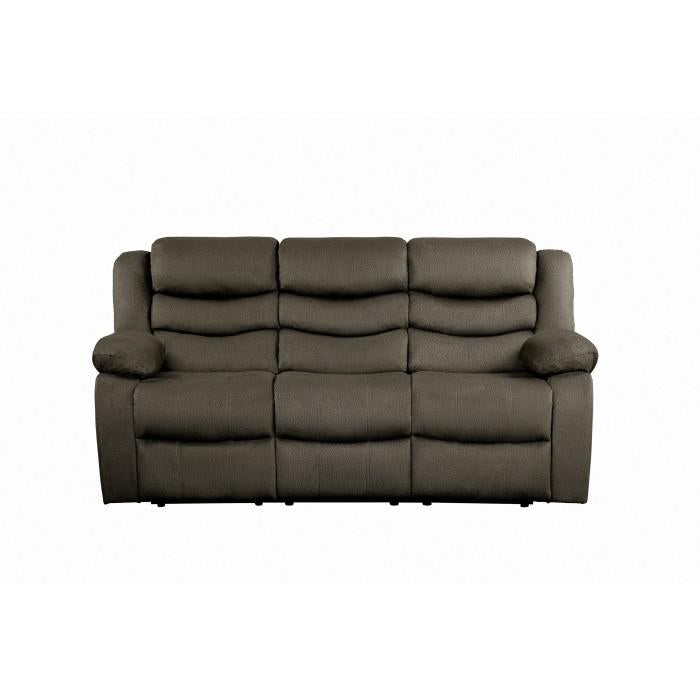 Homelegance Furniture Discus Double Reclining Sofa in Brown 9526BR-3 - Premium Sofa from Homelegance (Titan Warehouse) - Just $778.05! Shop now at Furniture Wholesale Plus  We are the best furniture store in Nashville, Hendersonville, Goodlettsville, Madison, Antioch, Mount Juliet, Lebanon, Gallatin, Springfield, Murfreesboro, Franklin, Brentwood