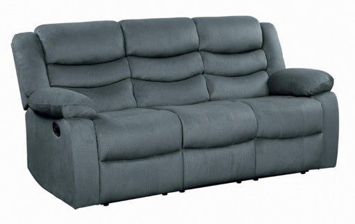 Homelegance Furniture Discus Double Reclining Sofa in Gray 9526GY-3 - Premium Sofa from Homelegance (Titan Warehouse) - Just $778.05! Shop now at Furniture Wholesale Plus  We are the best furniture store in Nashville, Hendersonville, Goodlettsville, Madison, Antioch, Mount Juliet, Lebanon, Gallatin, Springfield, Murfreesboro, Franklin, Brentwood