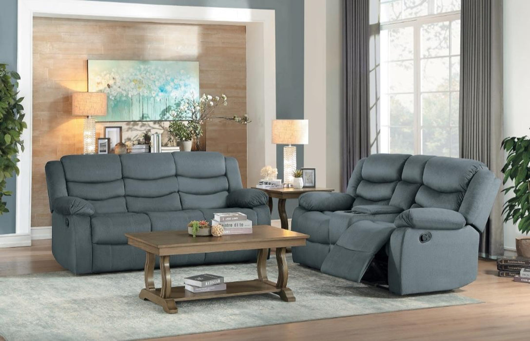 Homelegance Furniture Discus Double Reclining Loveseat in Gray 9526GY-2 - Premium Loveseat from Homelegance (Titan Warehouse) - Just $700.05! Shop now at Furniture Wholesale Plus  We are the best furniture store in Nashville, Hendersonville, Goodlettsville, Madison, Antioch, Mount Juliet, Lebanon, Gallatin, Springfield, Murfreesboro, Franklin, Brentwood