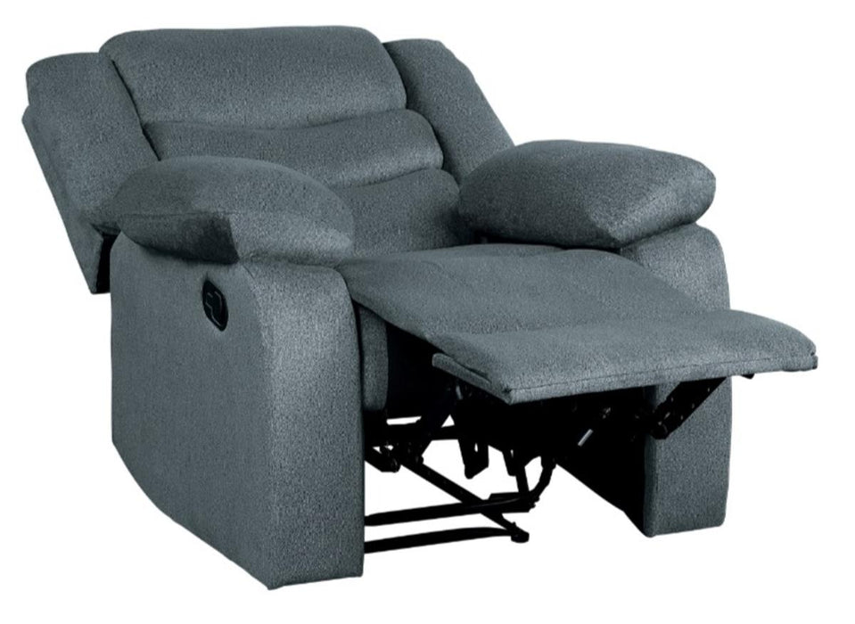 Homelegance Furniture Discus Double Reclining Chair in Gray 9526GY-1 - Premium Chair from Homelegance (Titan Warehouse) - Just $388.05! Shop now at Furniture Wholesale Plus  We are the best furniture store in Nashville, Hendersonville, Goodlettsville, Madison, Antioch, Mount Juliet, Lebanon, Gallatin, Springfield, Murfreesboro, Franklin, Brentwood