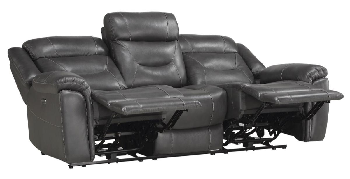 Homelegance Furniture Danio Power Double Reclining Sofa with Power Headrests in Dark Gray 9528DGY-3PWH - Premium Sofa from Homelegance (Titan Warehouse) - Just $1655.55! Shop now at Furniture Wholesale Plus  We are the best furniture store in Nashville, Hendersonville, Goodlettsville, Madison, Antioch, Mount Juliet, Lebanon, Gallatin, Springfield, Murfreesboro, Franklin, Brentwood