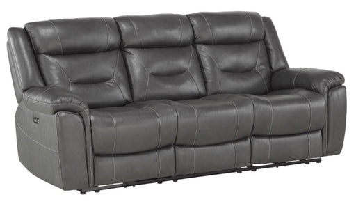 Homelegance Furniture Danio Power Double Reclining Sofa with Power Headrests in Dark Gray 9528DGY-3PWH - Premium Sofa from Homelegance (Titan Warehouse) - Just $1655.55! Shop now at Furniture Wholesale Plus  We are the best furniture store in Nashville, Hendersonville, Goodlettsville, Madison, Antioch, Mount Juliet, Lebanon, Gallatin, Springfield, Murfreesboro, Franklin, Brentwood