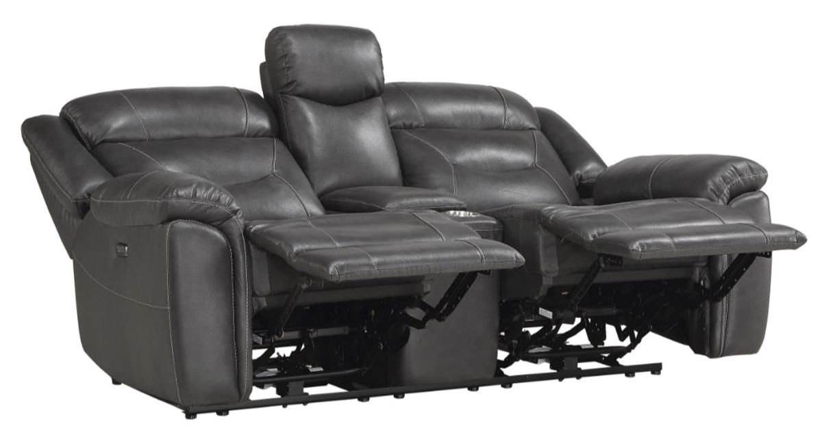 Homelegance Furniture Danio Power Double Reclining Loveseat with Power Headrests in Dark Gray 9528DGY-2PWH - Premium Loveseat from Homelegance (Titan Warehouse) - Just $1655.55! Shop now at Furniture Wholesale Plus  We are the best furniture store in Nashville, Hendersonville, Goodlettsville, Madison, Antioch, Mount Juliet, Lebanon, Gallatin, Springfield, Murfreesboro, Franklin, Brentwood