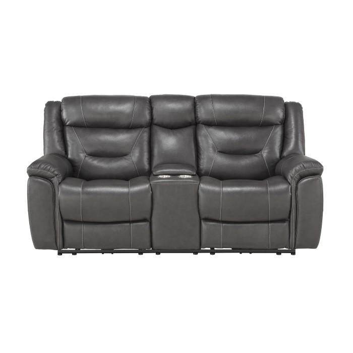 Homelegance Furniture Danio Power Double Reclining Loveseat with Power Headrests in Dark Gray 9528DGY-2PWH - Premium Loveseat from Homelegance (Titan Warehouse) - Just $1655.55! Shop now at Furniture Wholesale Plus  We are the best furniture store in Nashville, Hendersonville, Goodlettsville, Madison, Antioch, Mount Juliet, Lebanon, Gallatin, Springfield, Murfreesboro, Franklin, Brentwood