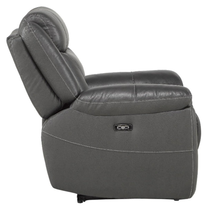 Homelegance Furniture Danio Power Double Reclining Chair with Power Headrests in Dark Gray 9528DGY-1PWH - Premium Chair from Homelegance (Titan Warehouse) - Just $1031.55! Shop now at Furniture Wholesale Plus  We are the best furniture store in Nashville, Hendersonville, Goodlettsville, Madison, Antioch, Mount Juliet, Lebanon, Gallatin, Springfield, Murfreesboro, Franklin, Brentwood