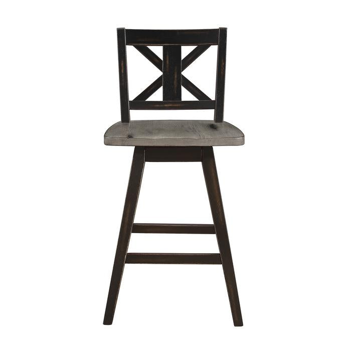 Homelegance Amsonia Swivel Counter Height Chair in Gray and Black (Set of 2) - Premium Chair from Homelegance (Titan Warehouse) - Just $117! Shop now at Furniture Wholesale Plus  We are the best furniture store in Nashville, Hendersonville, Goodlettsville, Madison, Antioch, Mount Juliet, Lebanon, Gallatin, Springfield, Murfreesboro, Franklin, Brentwood