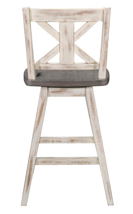 Homelegance Amsonia Swivel Counter Height Chair in Gray and White (Set of 2) - Premium Chair from Homelegance (Titan Warehouse) - Just $117! Shop now at Furniture Wholesale Plus  We are the best furniture store in Nashville, Hendersonville, Goodlettsville, Madison, Antioch, Mount Juliet, Lebanon, Gallatin, Springfield, Murfreesboro, Franklin, Brentwood