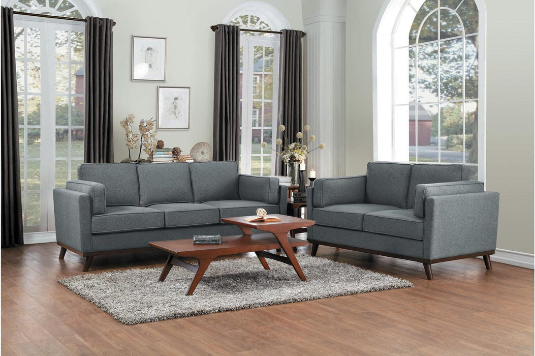 Homelegance Furniture Denizen Loveseat in Dark Gray 9537DGY-2 - Premium Loveseat from Homelegance (Titan Warehouse) - Just $875.55! Shop now at Furniture Wholesale Plus  We are the best furniture store in Nashville, Hendersonville, Goodlettsville, Madison, Antioch, Mount Juliet, Lebanon, Gallatin, Springfield, Murfreesboro, Franklin, Brentwood