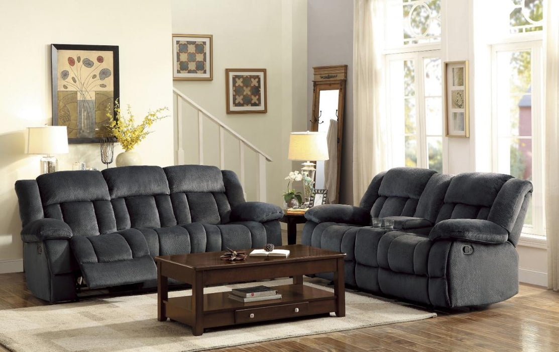 Homelegance Furniture Laurelton Double Glider Reclining Loveseat w/ Center Console in Charcoal 9636CC-2 - Premium Loveseat from Homelegance (Titan Warehouse) - Just $934.05! Shop now at Furniture Wholesale Plus  We are the best furniture store in Nashville, Hendersonville, Goodlettsville, Madison, Antioch, Mount Juliet, Lebanon, Gallatin, Springfield, Murfreesboro, Franklin, Brentwood