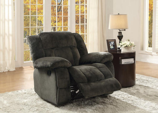 Homelegance Furniture Laurelton Glider Reclining Chair in Chocolate 9636-1 - Premium Chair from Homelegance (Titan Warehouse) - Just $485.55! Shop now at Furniture Wholesale Plus  We are the best furniture store in Nashville, Hendersonville, Goodlettsville, Madison, Antioch, Mount Juliet, Lebanon, Gallatin, Springfield, Murfreesboro, Franklin, Brentwood