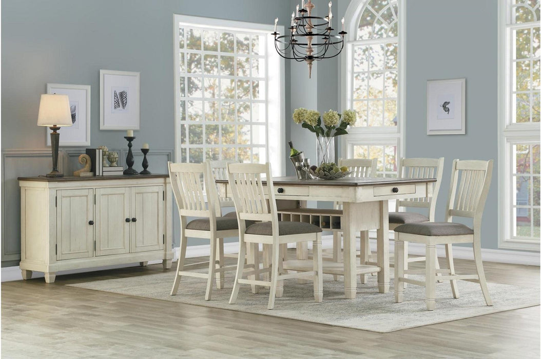 Homelegance Granby Counter Height Chair in White & Brown (Set of 2) - Premium Side Chair from Homelegance (Titan Warehouse) - Just $112.13! Shop now at Furniture Wholesale Plus  We are the best furniture store in Nashville, Hendersonville, Goodlettsville, Madison, Antioch, Mount Juliet, Lebanon, Gallatin, Springfield, Murfreesboro, Franklin, Brentwood