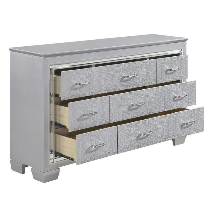 Homelegance Allura Dresser in Silver 1916-5 - Premium Dresser from Homelegance (Titan Warehouse) - Just $682.50! Shop now at Furniture Wholesale Plus  We are the best furniture store in Nashville, Hendersonville, Goodlettsville, Madison, Antioch, Mount Juliet, Lebanon, Gallatin, Springfield, Murfreesboro, Franklin, Brentwood