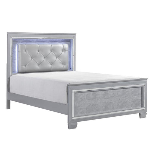 Homelegance Allura Queen Panel Bed in Silver 1916-1* - Premium Bed from Homelegance (Titan Warehouse) - Just $661.05! Shop now at Furniture Wholesale Plus  We are the best furniture store in Nashville, Hendersonville, Goodlettsville, Madison, Antioch, Mount Juliet, Lebanon, Gallatin, Springfield, Murfreesboro, Franklin, Brentwood