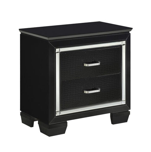 Homelegance Allura Nightstand in Black 1916BK-4 - Premium Nightstand from Homelegance (Titan Warehouse) - Just $312! Shop now at Furniture Wholesale Plus  We are the best furniture store in Nashville, Hendersonville, Goodlettsville, Madison, Antioch, Mount Juliet, Lebanon, Gallatin, Springfield, Murfreesboro, Franklin, Brentwood