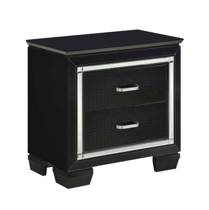 Homelegance Allura Nightstand in Black 1916BK-4 - Premium Nightstand from Homelegance (Titan Warehouse) - Just $312! Shop now at Furniture Wholesale Plus  We are the best furniture store in Nashville, Hendersonville, Goodlettsville, Madison, Antioch, Mount Juliet, Lebanon, Gallatin, Springfield, Murfreesboro, Franklin, Brentwood