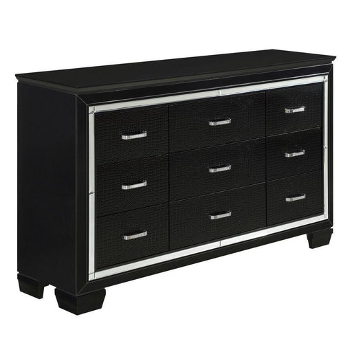 Homelegance Allura Dresser in Black 1916BK-5 - Premium Dresser from Homelegance (Titan Warehouse) - Just $682.50! Shop now at Furniture Wholesale Plus  We are the best furniture store in Nashville, Hendersonville, Goodlettsville, Madison, Antioch, Mount Juliet, Lebanon, Gallatin, Springfield, Murfreesboro, Franklin, Brentwood