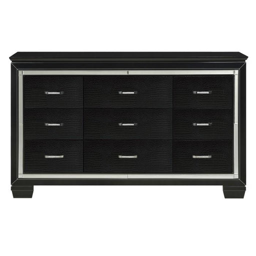 Homelegance Allura Dresser in Black 1916BK-5 - Premium Dresser from Homelegance (Titan Warehouse) - Just $682.50! Shop now at Furniture Wholesale Plus  We are the best furniture store in Nashville, Hendersonville, Goodlettsville, Madison, Antioch, Mount Juliet, Lebanon, Gallatin, Springfield, Murfreesboro, Franklin, Brentwood