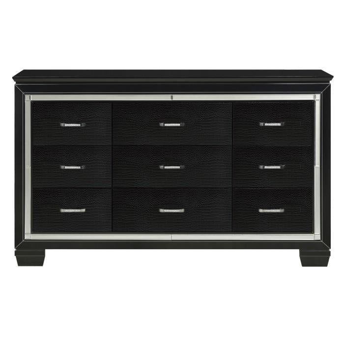 Homelegance Allura Dresser in Black 1916BK-5 - Premium Dresser from Homelegance (Titan Warehouse) - Just $682.50! Shop now at Furniture Wholesale Plus  We are the best furniture store in Nashville, Hendersonville, Goodlettsville, Madison, Antioch, Mount Juliet, Lebanon, Gallatin, Springfield, Murfreesboro, Franklin, Brentwood